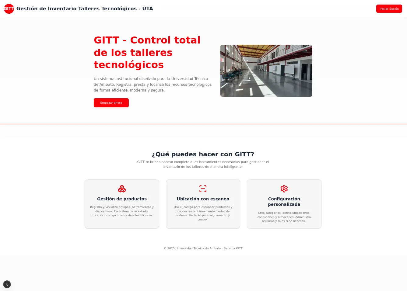 GITT: Technology Workshop Inventory Management